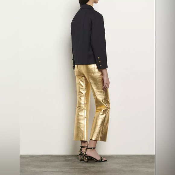 NWT Sandro Short Tailored Jacket With Patch - Picture 3 of 4